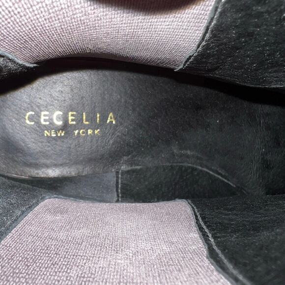 Cecelia New York Gemma Suede Wedge Pull On Ankle Boot Slate Gray Size 8M - Picture 6 of 11